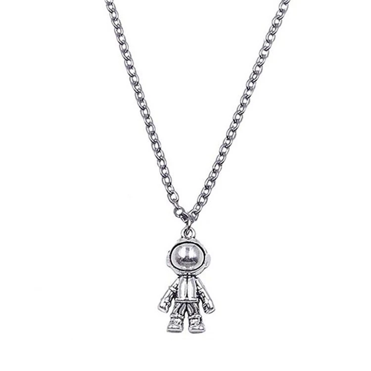 钛钢项链 PDSTYLE自制 太空人宇航员项链男女个性嘻哈吊坠潮土酷