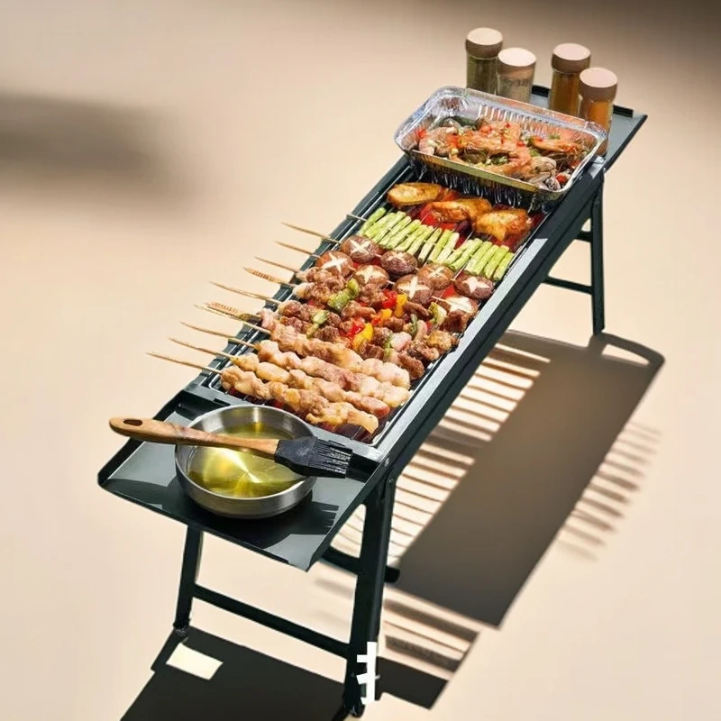加厚烧烤架家外烧烤炉便携式烤肉折叠烧烤炉家用户外庭院野餐炉子