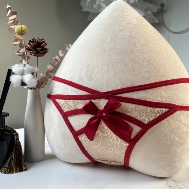 迷人玫瑰～蕾丝蝴蝶结性感甜美女士内裤舒适薄款大码少女低腰透气