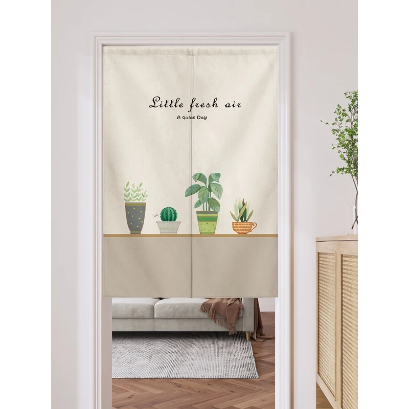 厨房门帘隔断帘家用卧室卫生间厕所遮挡帘半帘挂布半截短帘免打孔