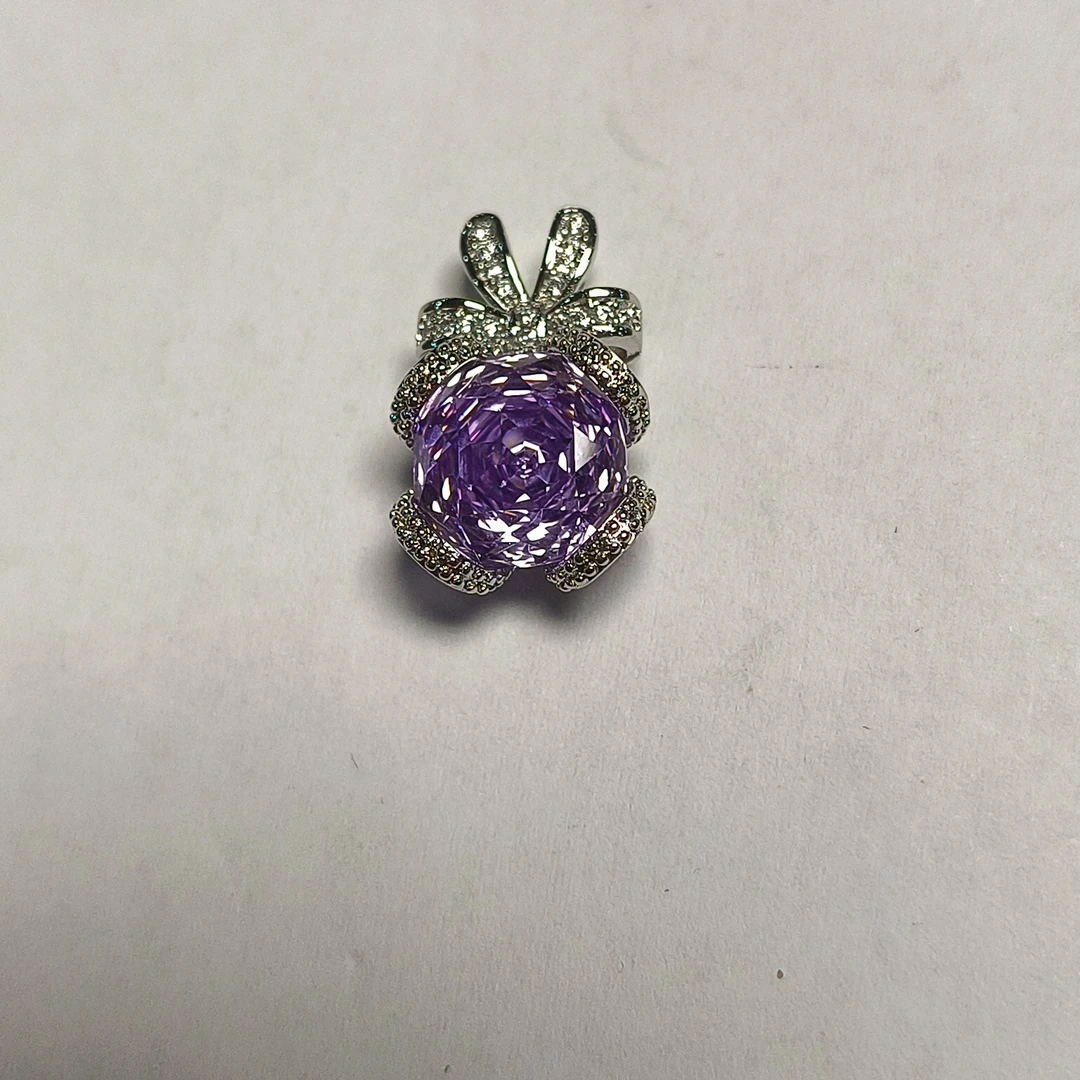 非金属吊坠 玫瑰花切设计吊坠26C101