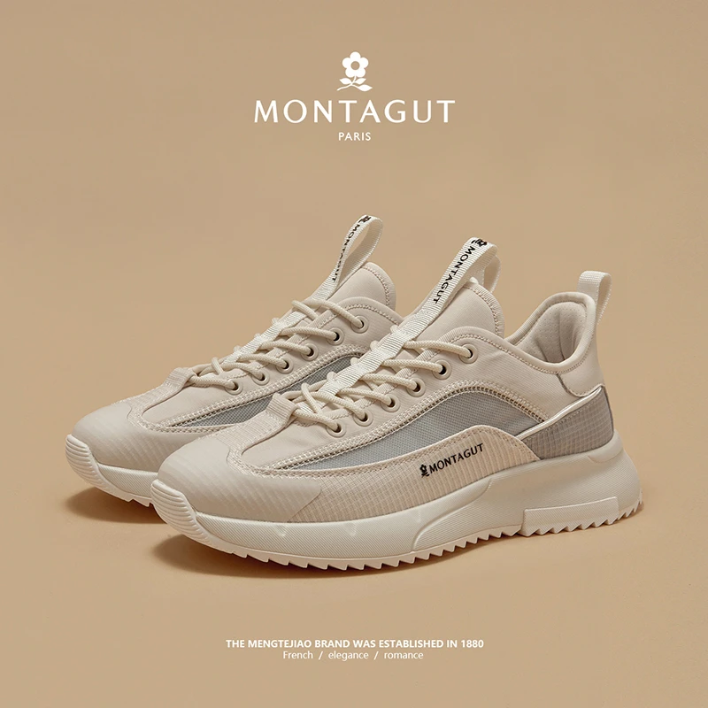 Montagut/梦特娇男鞋牛皮时尚休闲百搭潮鞋运动男鞋0077W