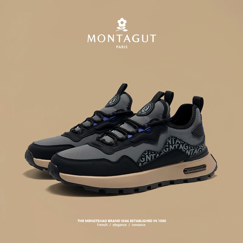 Montagut/梦特娇男鞋春季爆款时尚百搭舒适休闲鞋牛皮软底