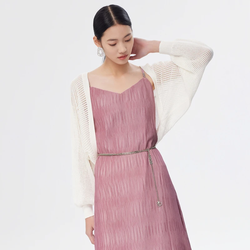 BADINA法式镂空披肩针织开衫24年夏季新款短款外搭罩衫632P090