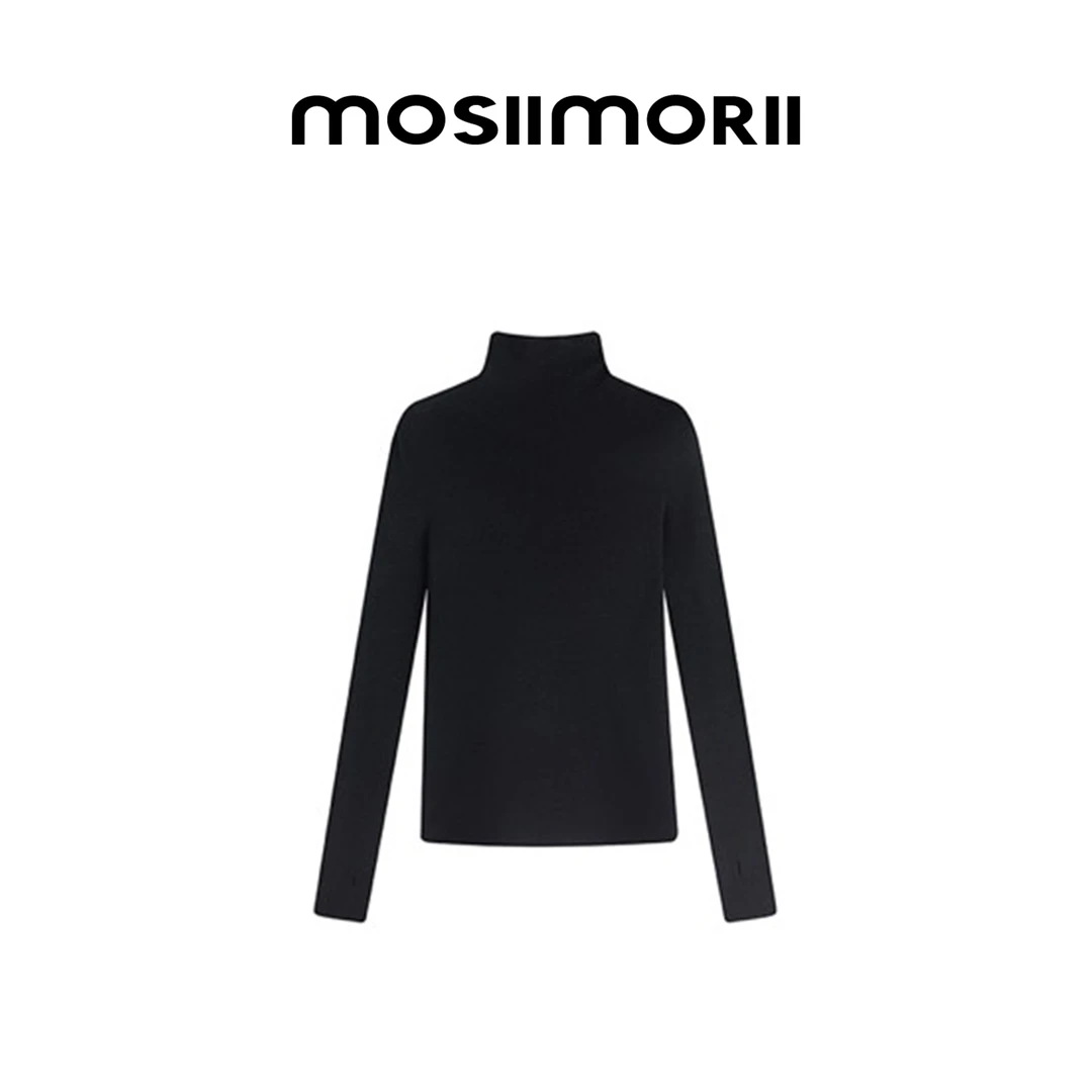 【经典羊毛衫】100%一线成衣毛衣 纯色轻奢女打底百搭高领针织衫