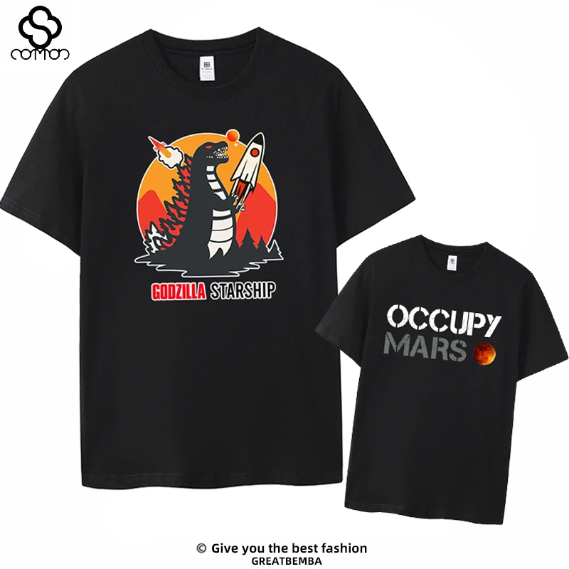 特斯拉马斯克占领火星Occupy Mars短袖T恤大码星舰5次发射SpaceX