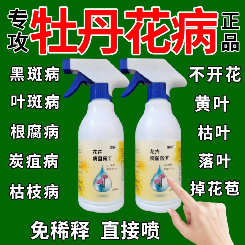 牡丹枯叶病专用肥料炭疽病褐斑病白粉病茎腐病黑斑病营养液免稀释