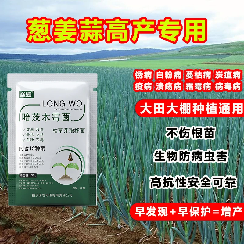 葱姜蒜抗病除菌剂哈茨木霉菌生物制剂渗透性强以菌抑菌高产叶面肥