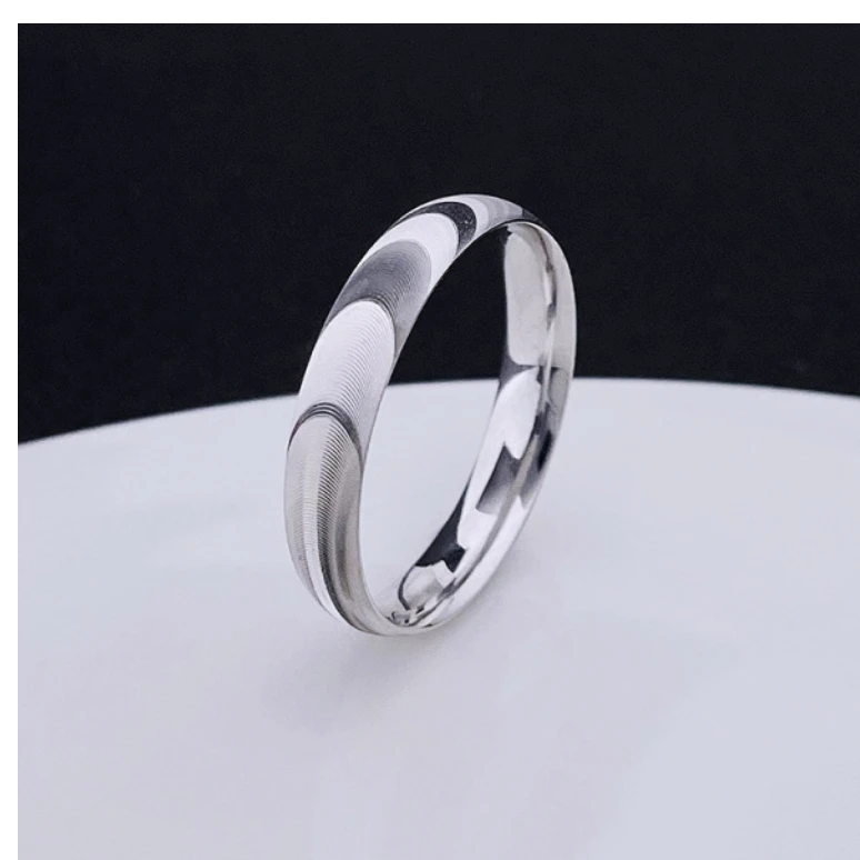 Pt950铂金车花螺纹男女同款个性戒指猫眼情侣戒时尚轻奢小众素款