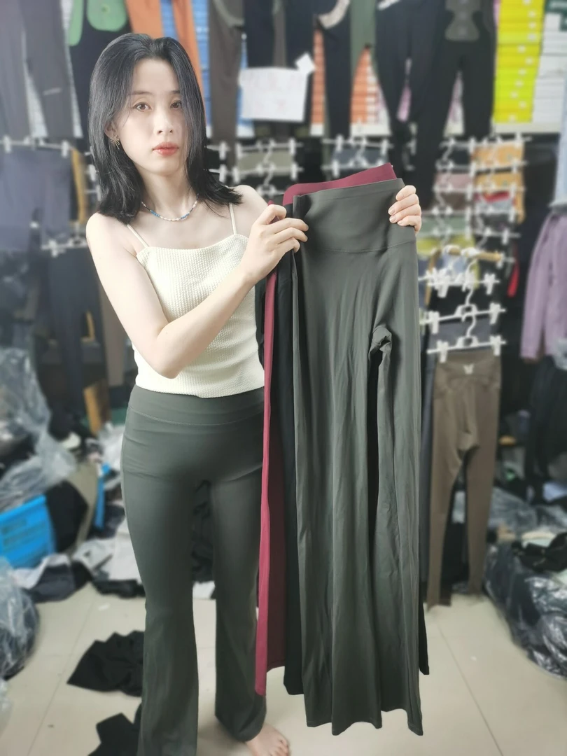 双蜜喇叭高腰收腹显瘦显腿长显瘦瑜伽芭比鲨鱼弹力健身运动裤外穿