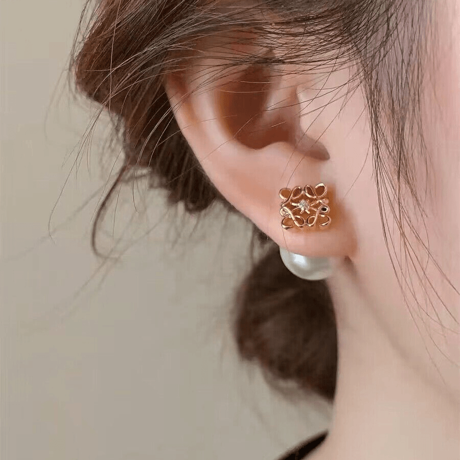 铜合金耳饰 金属质感耳环2023新款爆款轻奢高级感简约耳饰耳钉女