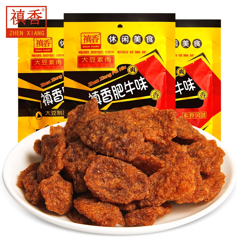 禛香肥牛味牛肉味手撕素肉麻辣条怀旧休闲解馋小零食批发超市同款