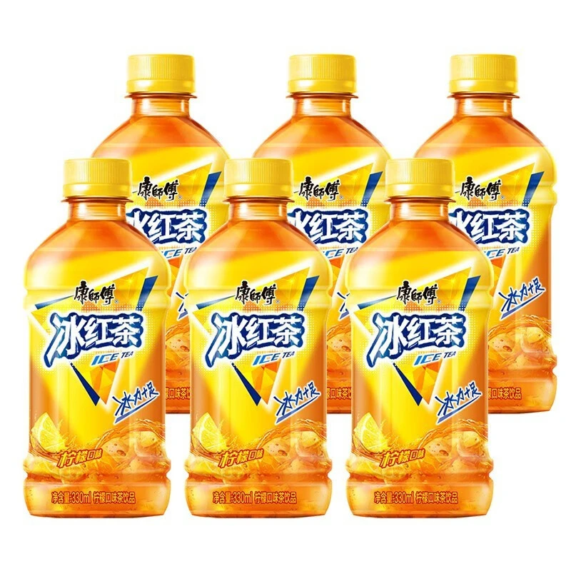 康师傅冰红茶330ml*6瓶即饮柠檬茶饮料整箱冰爽果味常温饮品批发