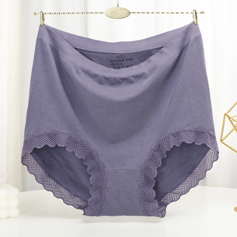 大码中年妈妈内裤女士高腰无缝一体纯棉中老年人胖MM包臀透气裤头