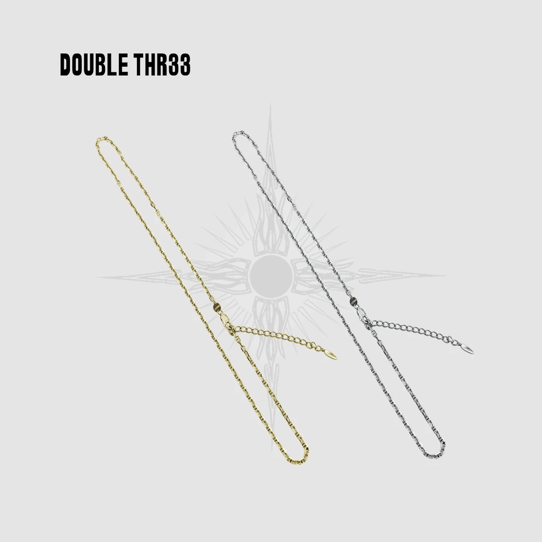 链子925银 双切面猪鼻项链  3mm宽925银饰