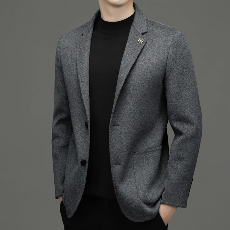 【专柜新款】男2024年秋冬季时尚新款减龄百搭男士商务休闲大衣潮