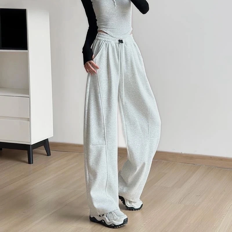 樊范儿2024新款秋冬高腰显瘦宽松加绒镰刀休闲卫裤女-24678 24677