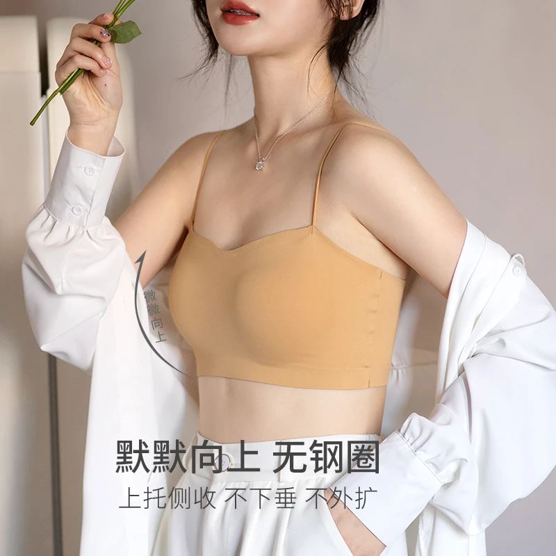 vtt吊带背心女内搭夏季薄款抹胸带胸垫防走光设计感美背内衣裹胸