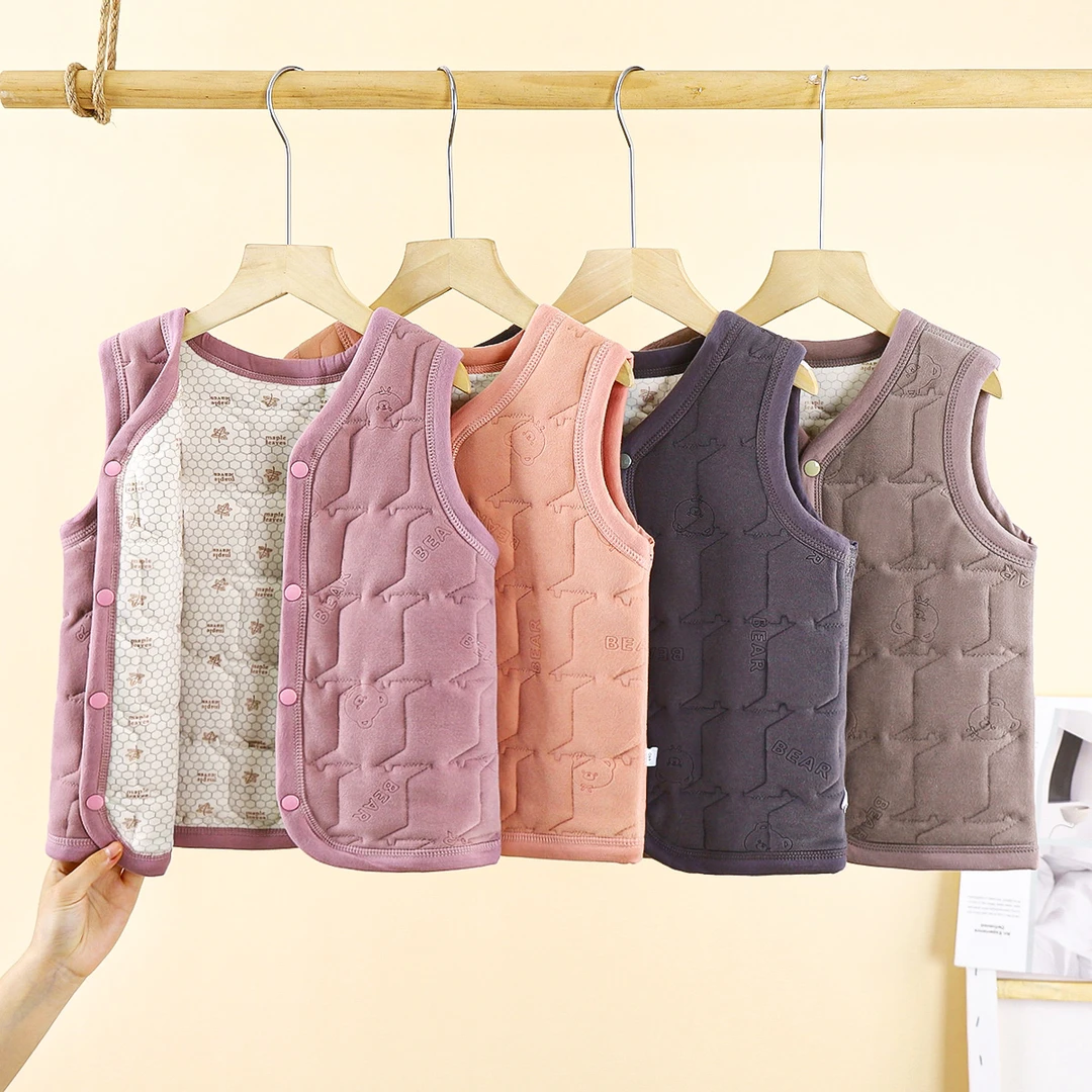 男女童加棉加厚内穿校服马甲儿童加厚冬装马甲中大童冬季坎肩
