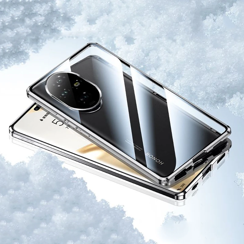 适用全包双面荣耀200手机壳honor 200pro磁吸防摔保护套金属壳透