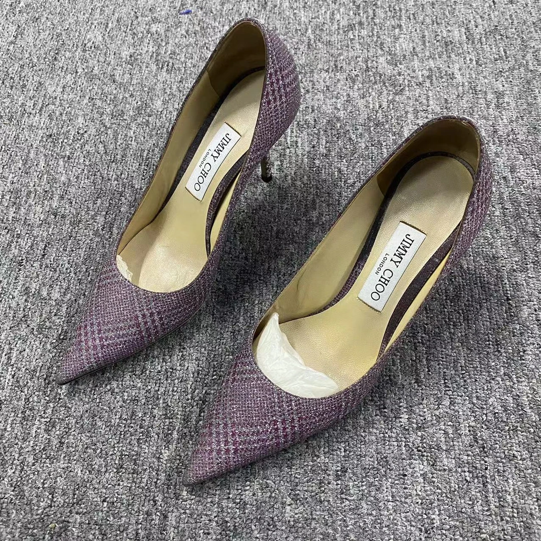 JIMMY CHOO/吉米周仔仔女鞋折扣粉色尖头百搭高跟鞋6.5cm38码 623