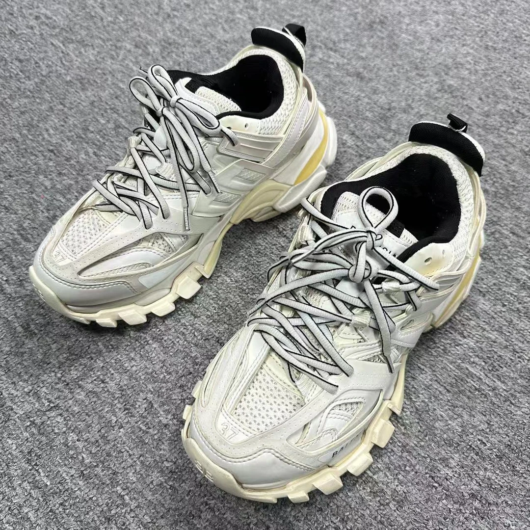 Balenciaga/巴黎世家37码/仔仔女鞋折扣 白色track运动老爹鞋1602