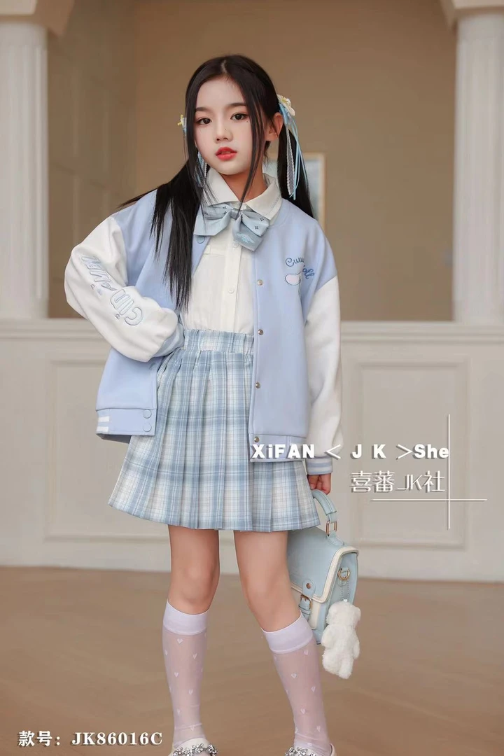 棒球外套 女童百搭春季  甜美可爱