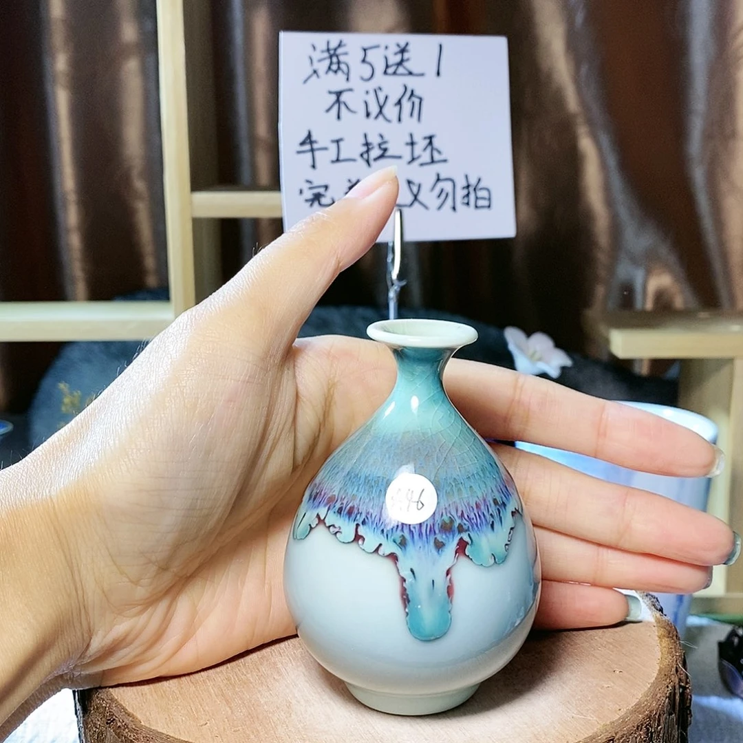 摆件景德镇陶瓷小花瓶