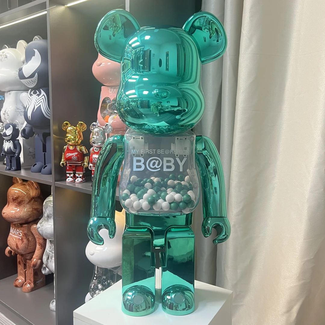 BC@RBRKK电镀绿千秋水波纹亮面1000%潮玩家居摆件装饰手办模型