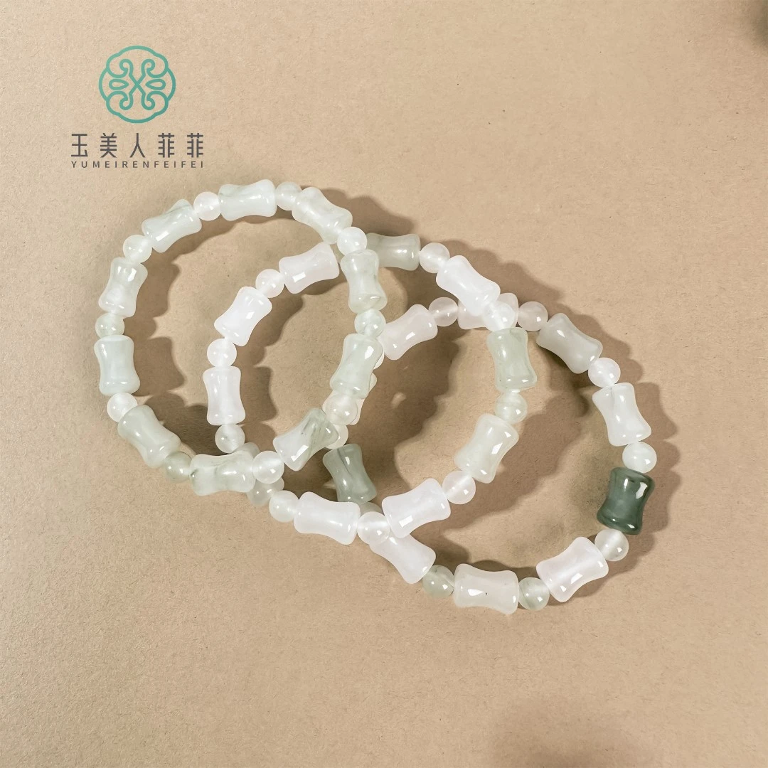 菲菲珠宝好*天山翠竹节单圈手串约6mm/多样性发一