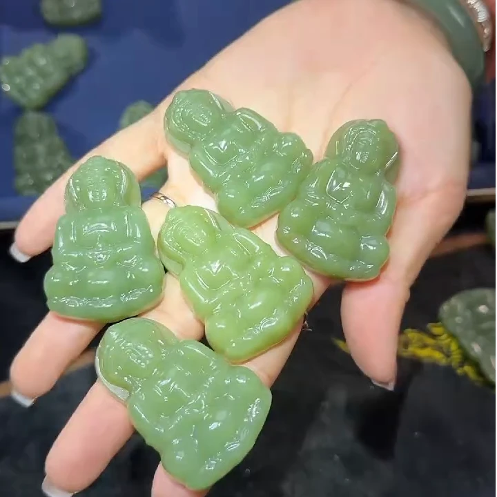 菲菲珠宝好*/和田玉观音项链约51*34mm-多样性发一