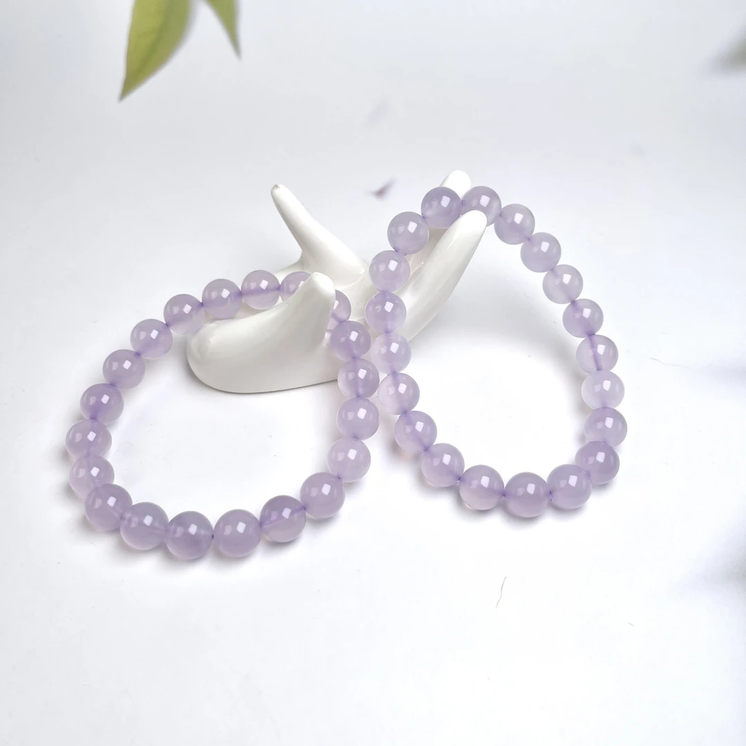 菲菲珠宝好*46047薰衣草紫玉圆珠约10mm手串*多样性发一