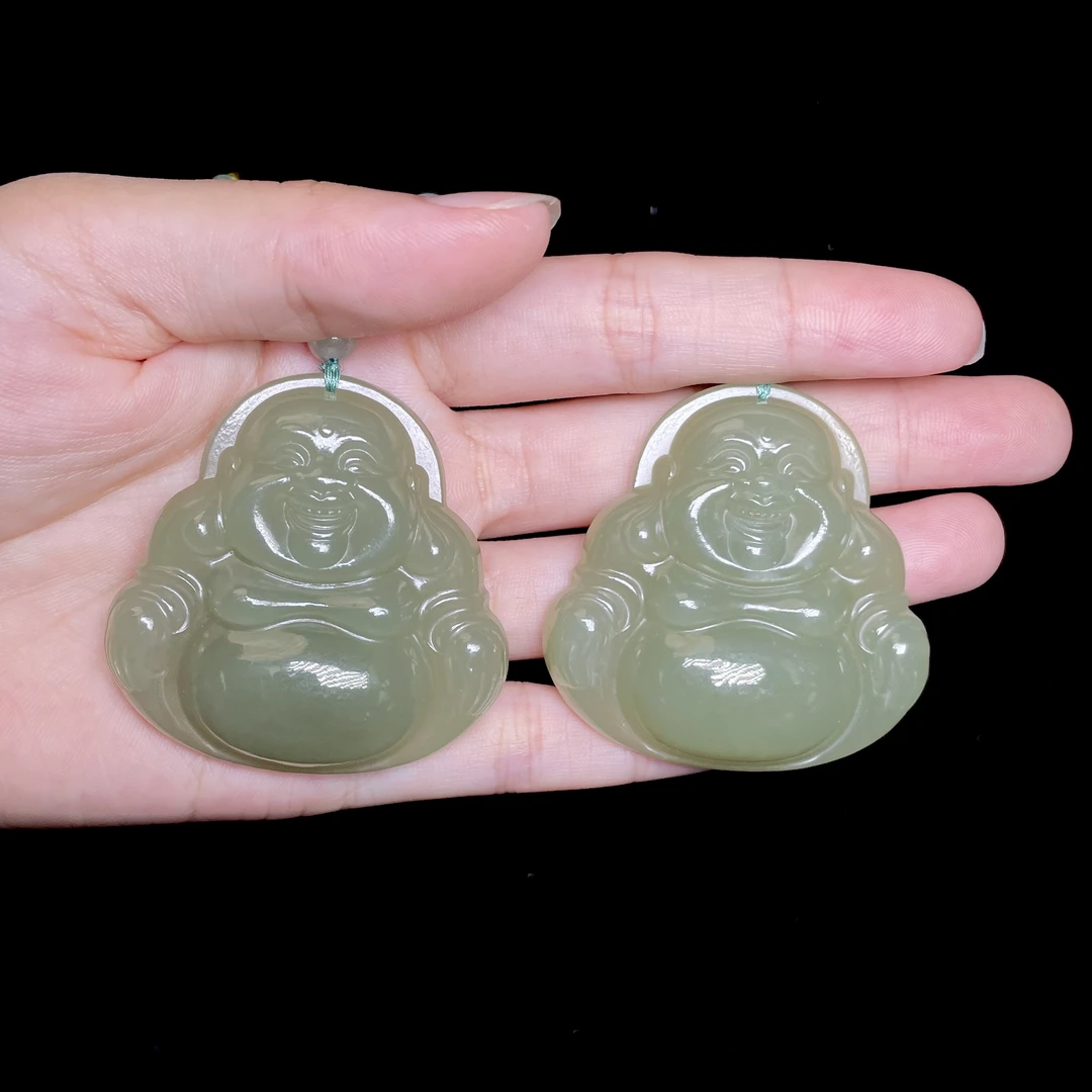 菲菲珠宝好*和田玉佛公吊坠约47*47mm*多样性发一