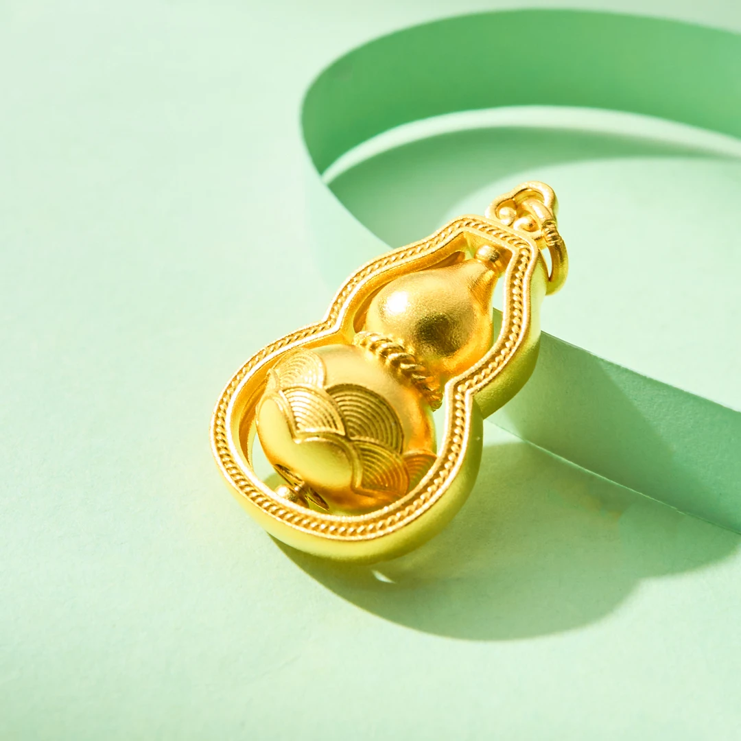 吊坠足银 菲菲珠宝好*足银葫芦吊坠约32*19mm