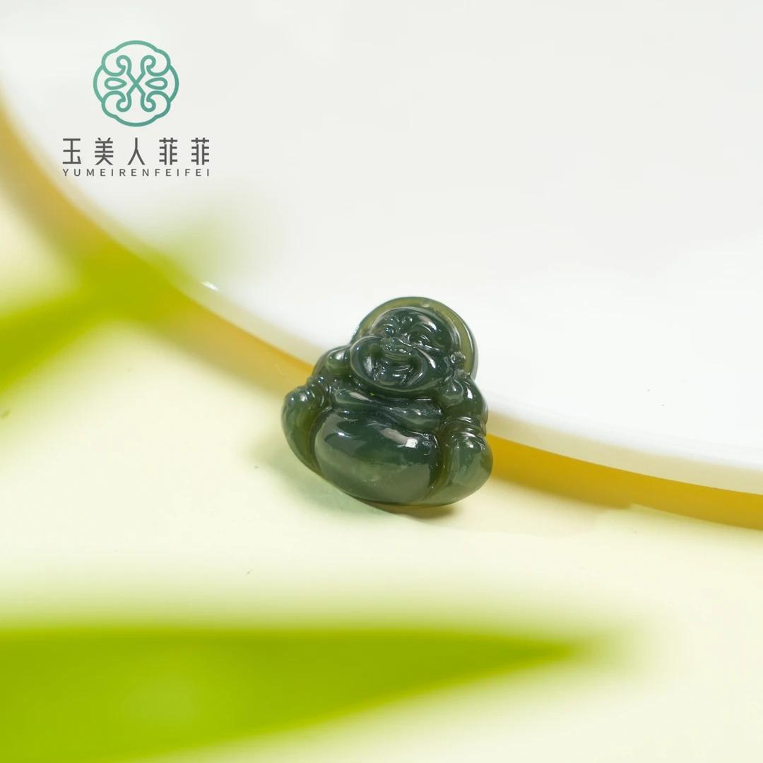 菲菲珠宝好*和田玉佛公吊坠约30*28mm