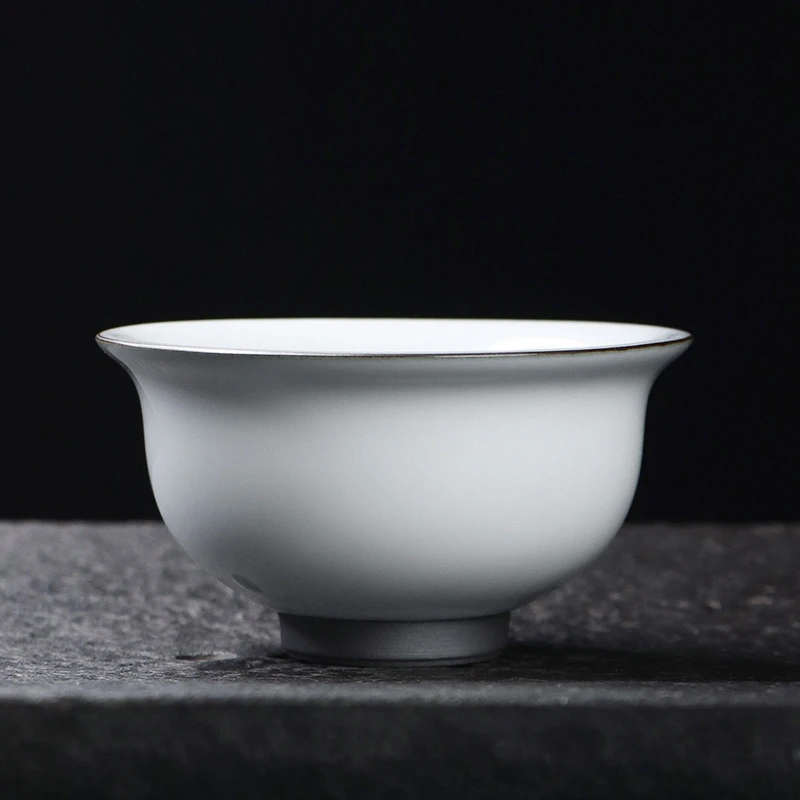 凝香阁铁胎青瓷官窑永乐压手杯 家用陶瓷个性功夫品茗杯 普洱茶杯