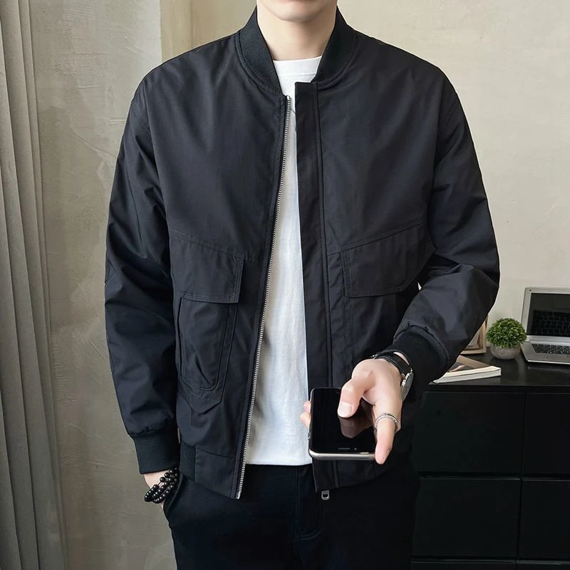 西罗X夹克春秋季棒球领工装休闲男潮流短款飞行员棒球衣服外套