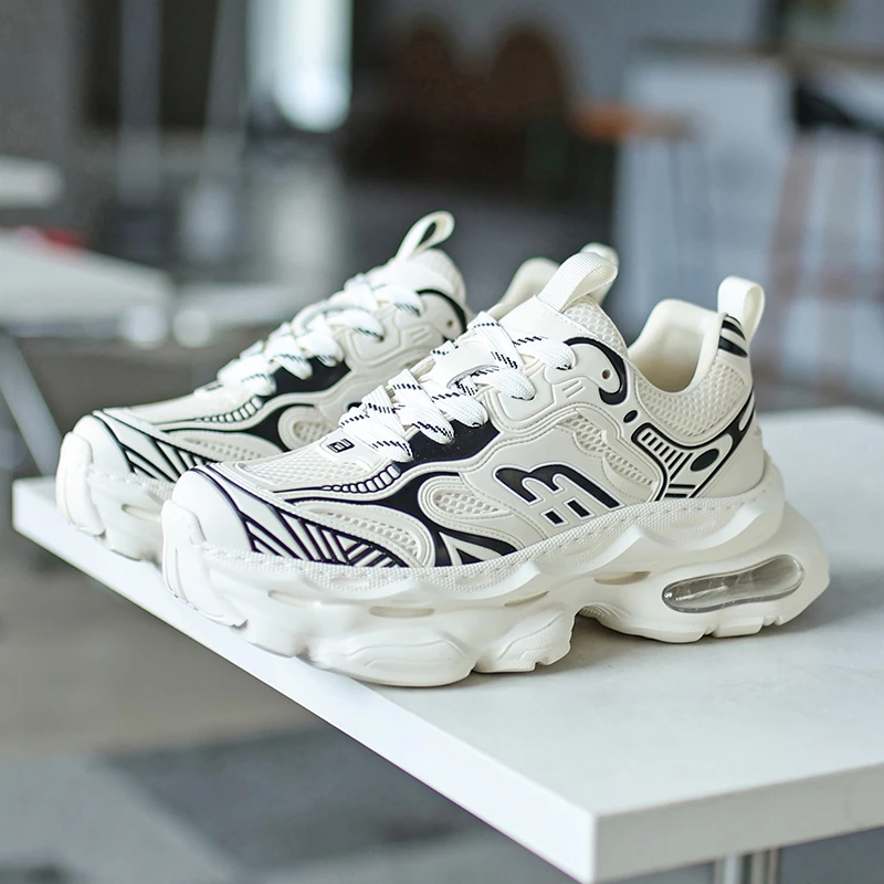摩蓓男鞋秋季新款运动鞋时尚厚底老爹鞋百搭休闲鞋潮鞋