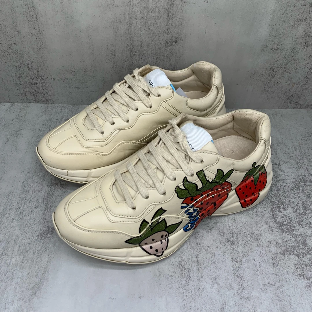 Gucci 古驰 草莓老爹鞋/37.5码/95新/JZ955/市场价6000