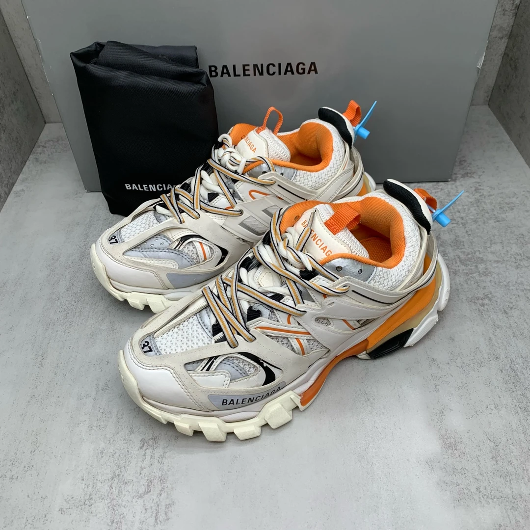 巴黎世家 track 白橙老爹鞋/37码/95新/JZ988/公价7800