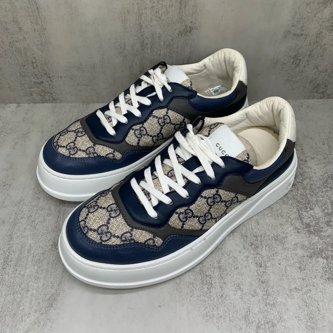 Gucci 古驰 深蓝色饼干鞋/6.5码 40.5码/95新/LX836/市场价4959