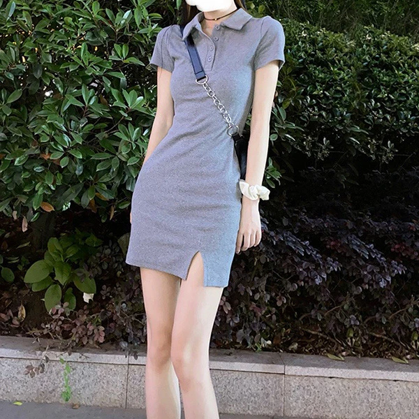 休闲polo连衣裙新款女夏季小个子女装辣妹气质性感后妈包臀短裙子