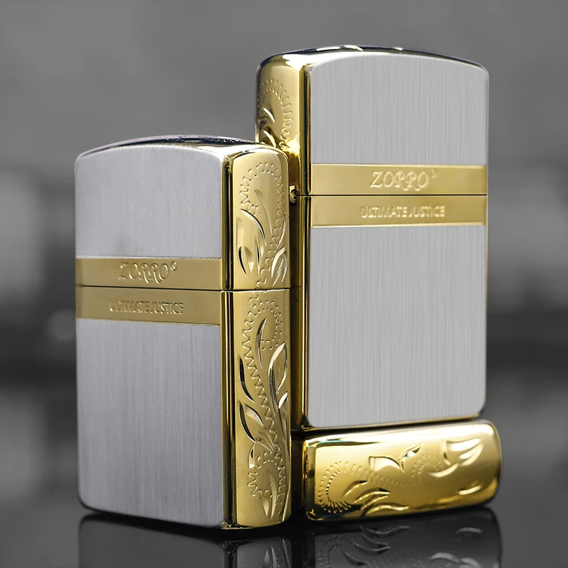 ZORRO【唐草手工雕花佐罗情Z-LS013B】高端商务防风创意打火机