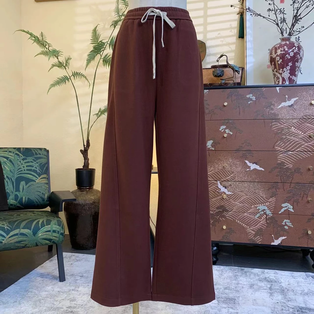 知羽.香云 秋冬大牌热力感高端定制加厚直筒裤ZYA601