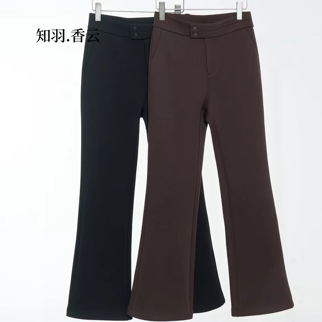 知羽.香云 高定蓄热锁温秋冬保暖加厚时尚显瘦微喇裤ZY6819