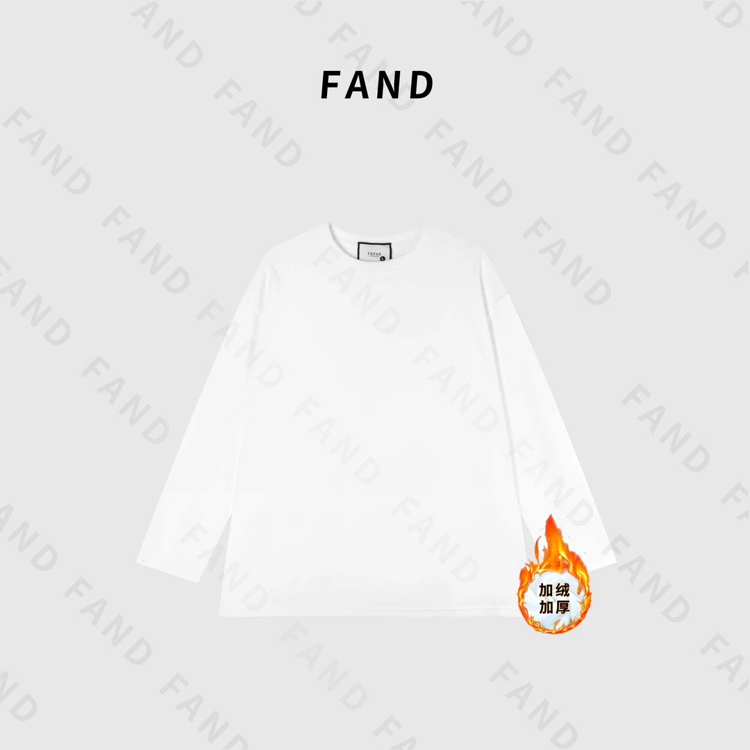 FAND品牌【饭饭交朋友福利】秋冬情侣装百搭德容开叉打底衫情侣装
