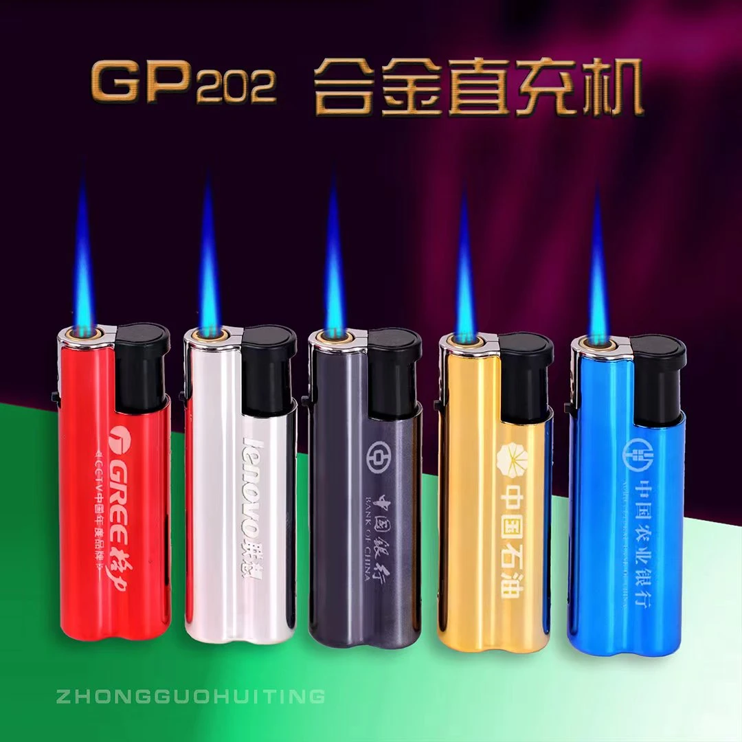 定制铁壳广告打火机激光雕刻防风订做批发高品质蓝焰直冲可充气