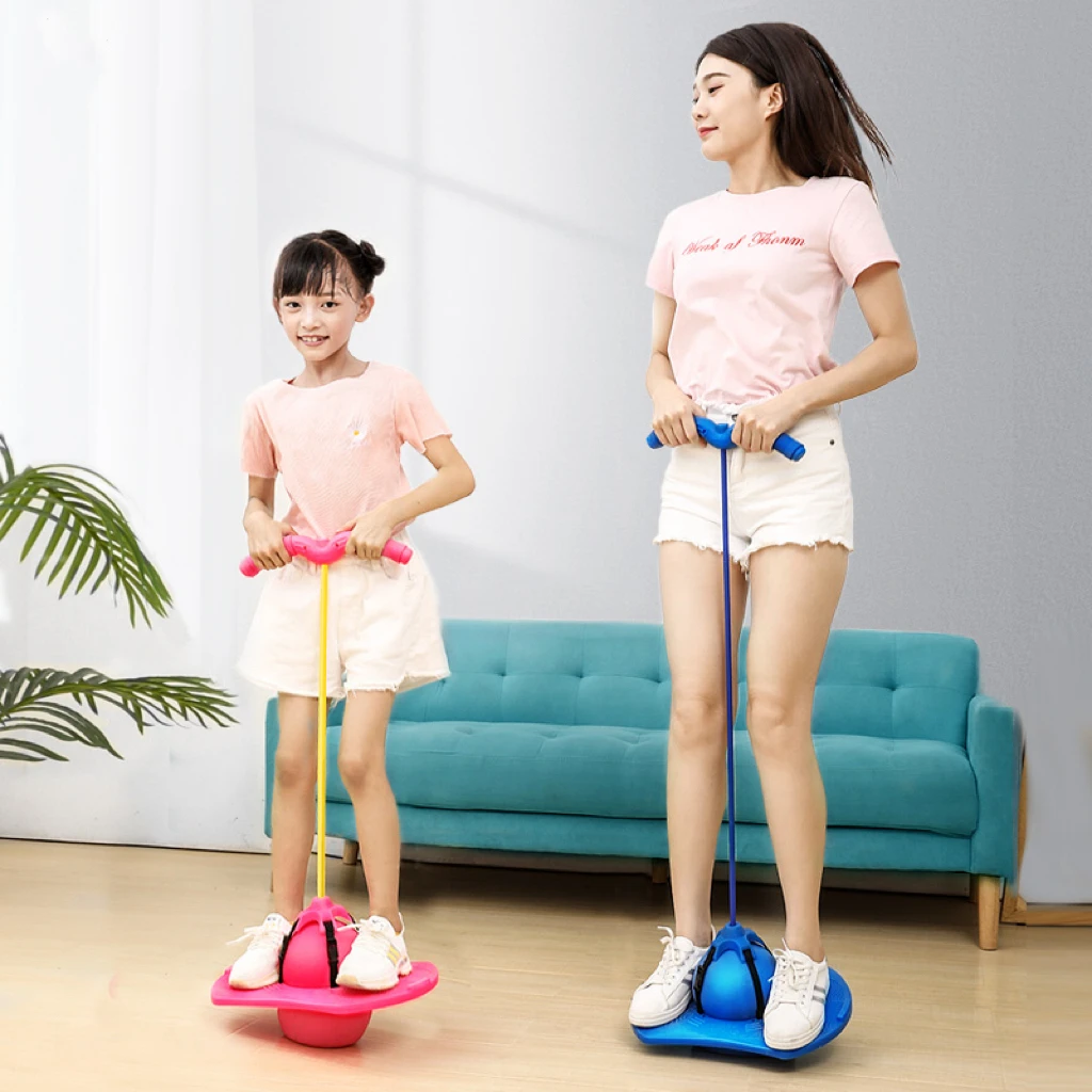 跳跳球青蛙跳平衡训练器材杆小孩运动跳高蹦蹦球女孩儿童大人用