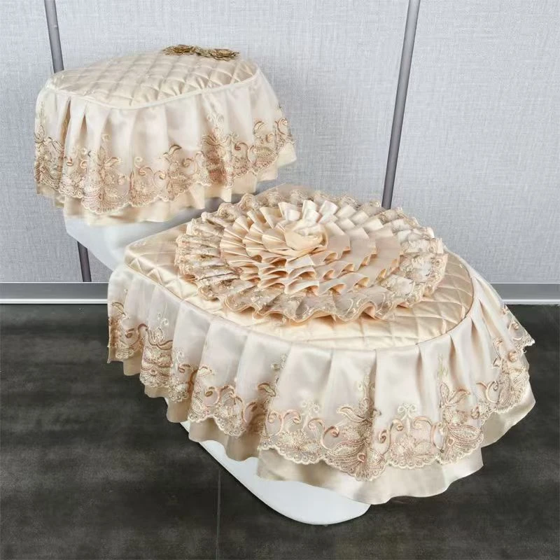 马桶坐垫马桶垫子四季通用家用欧式布艺马桶圈三件套坐便器坐便垫