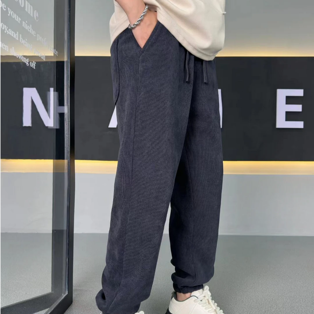 小亚推荐 秋冬新款男士百搭时尚加厚加绒卫裤